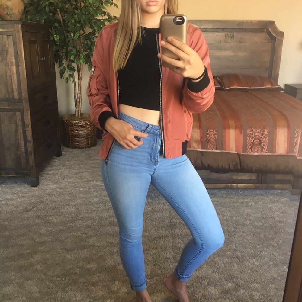 Satin bomber jacket